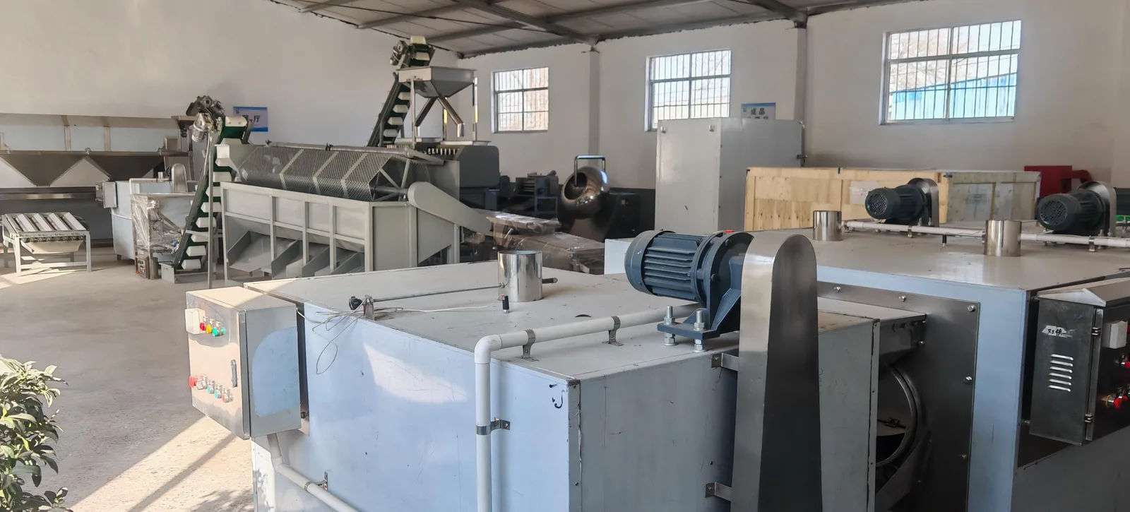 Cashew processing equipment guides